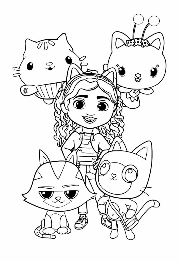 Desenho da Casa Mágica da Gabby para colorir