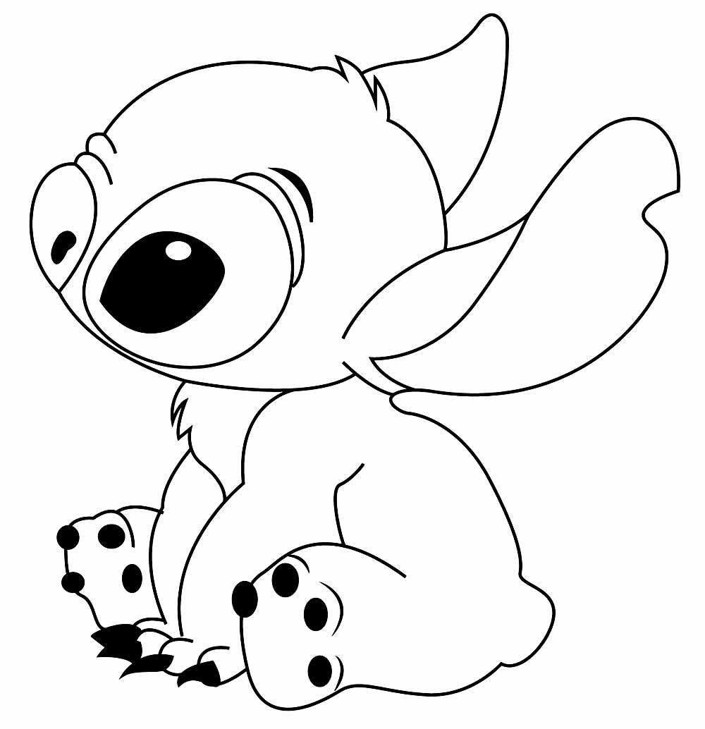 Como Desenhar o STITCH, DISNEY, FÁCIL, Desenho para Colorir e Imprimir