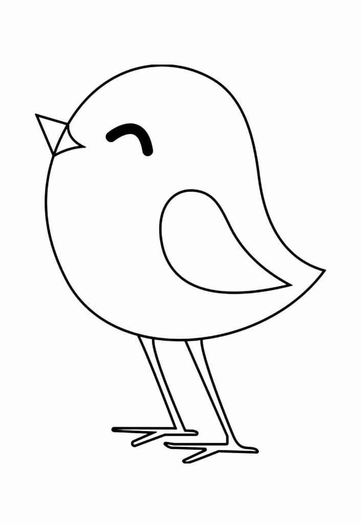 Desenho de Passarinho para pintar