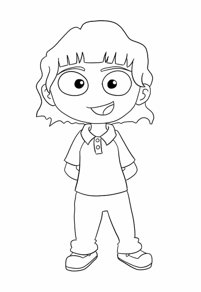 Desenho de Menino para colorir