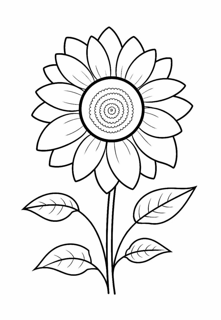 Desenho de Flor para colorir