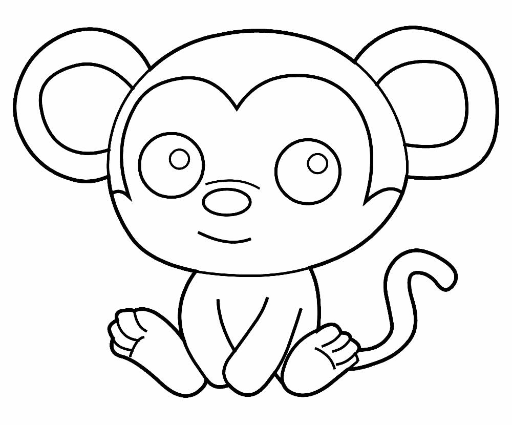 Desenho de Macaco para colorir