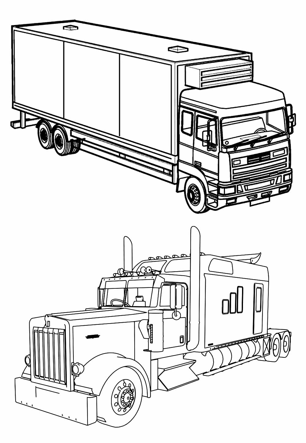 Desenho de Caminhão para colorir