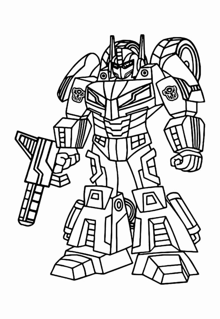 Desenho de Transformers para colorir