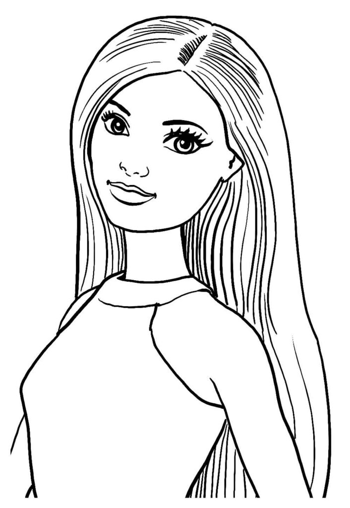 Desenho da Barbie para colorir
