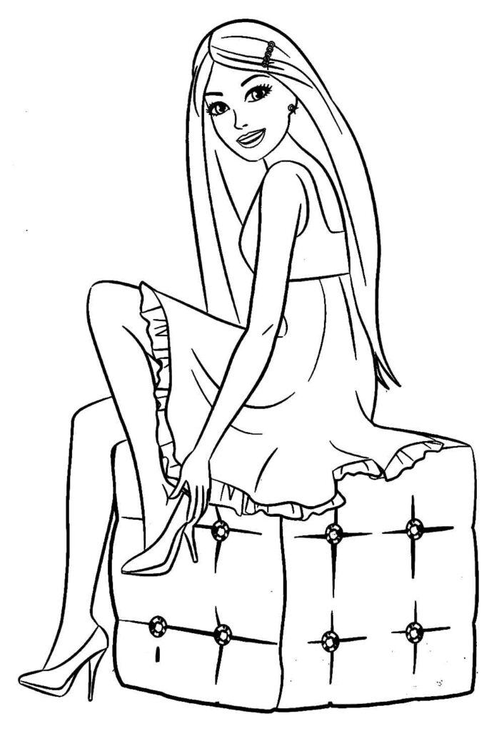 Desenho para colorir - Barbie