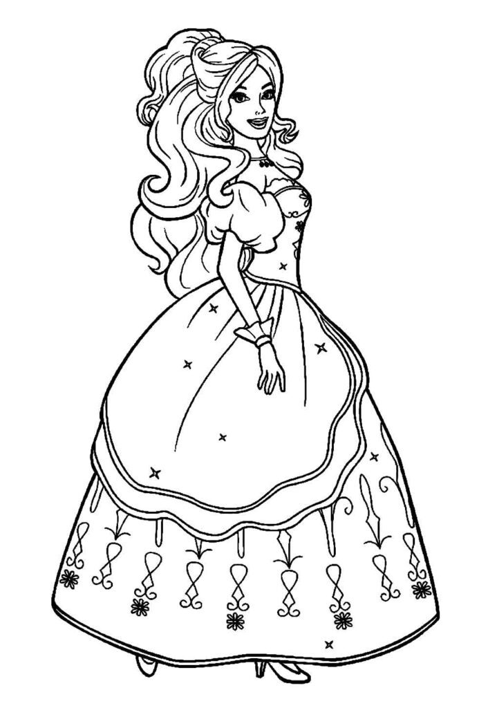 Desenho para pintar Princesa