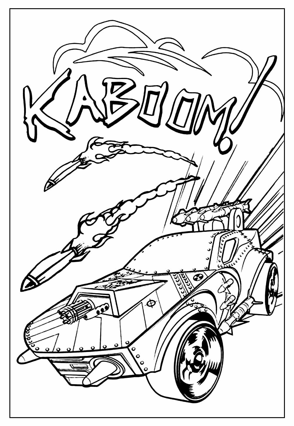Carro da Hot Wheels para colorir