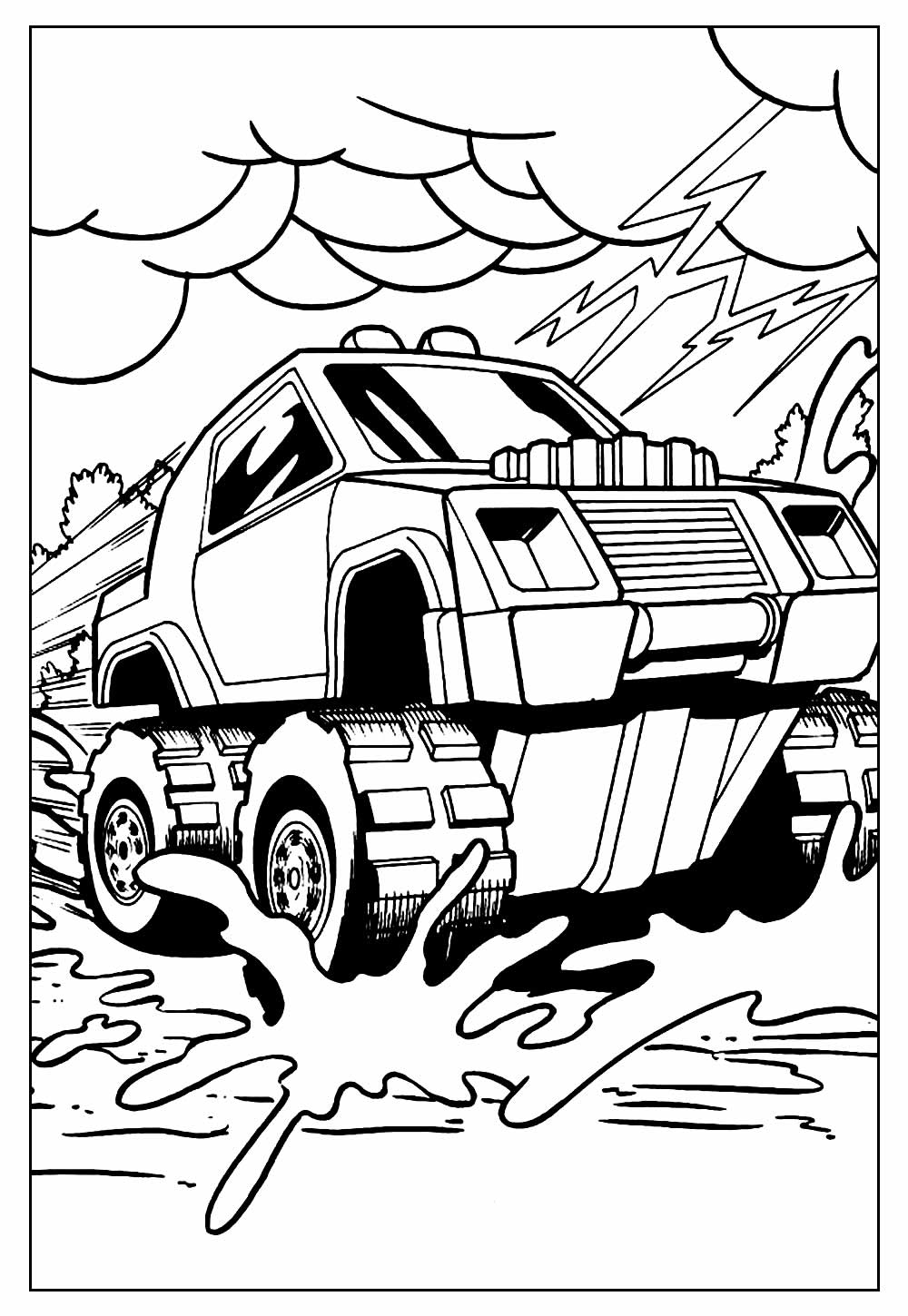 Desenhos Carros Hot Wheels Colorir