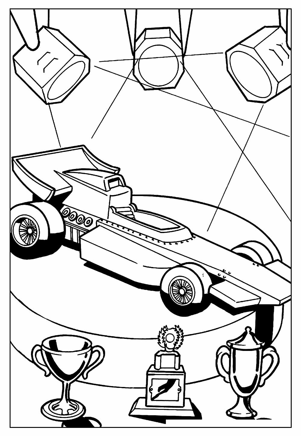 Desenho de Carro da Hot Wheels para colorir