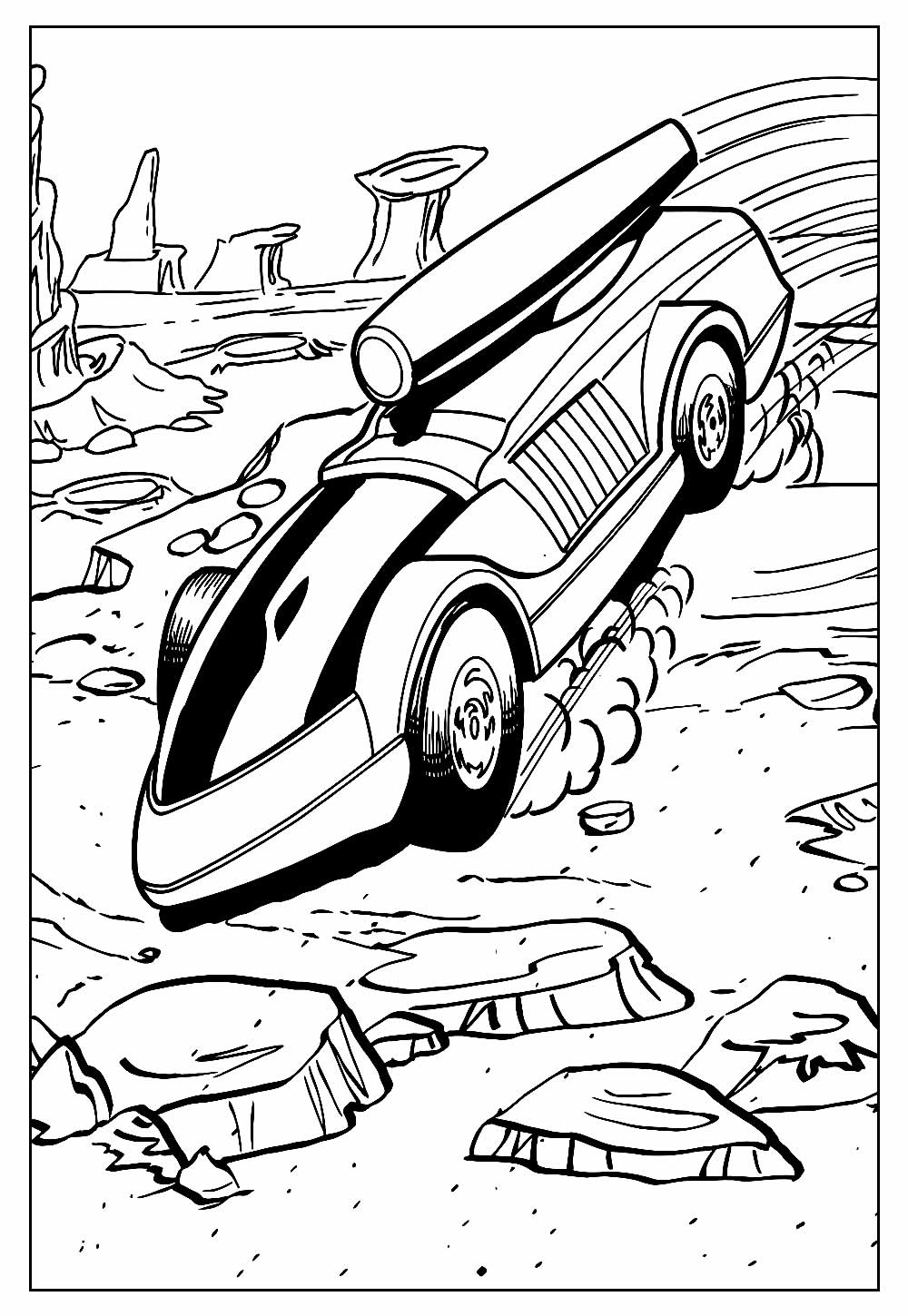 Desenho de Carro da Hot Wheels para pintar