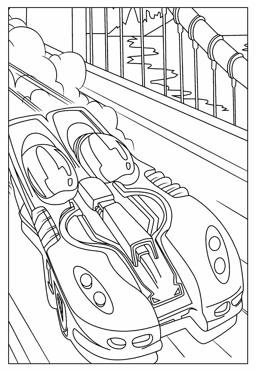 Desenhos de Carros da Hot Wheels para colorir