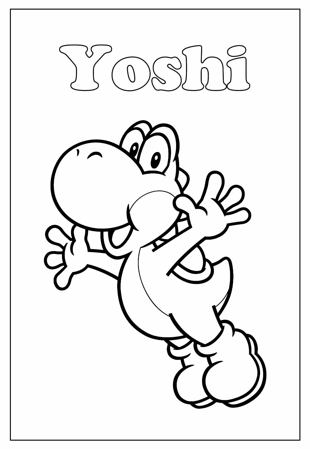 Desenho de Mario Bros - Yoshi