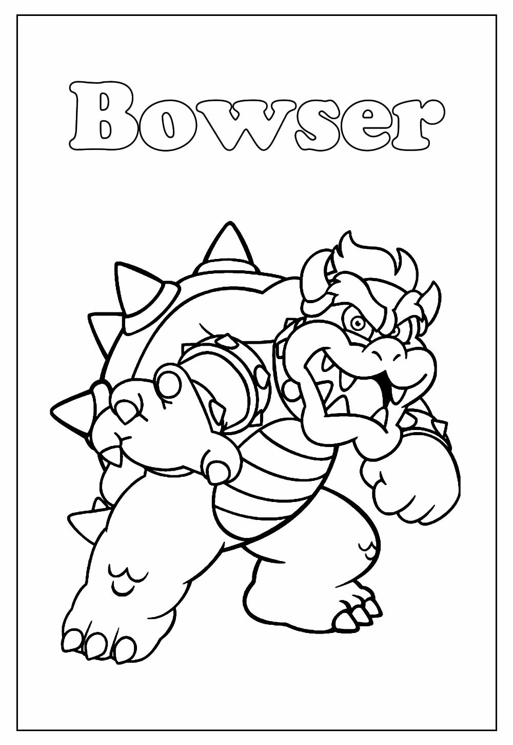 Desenho de Mario Bros para colorir - Bowser