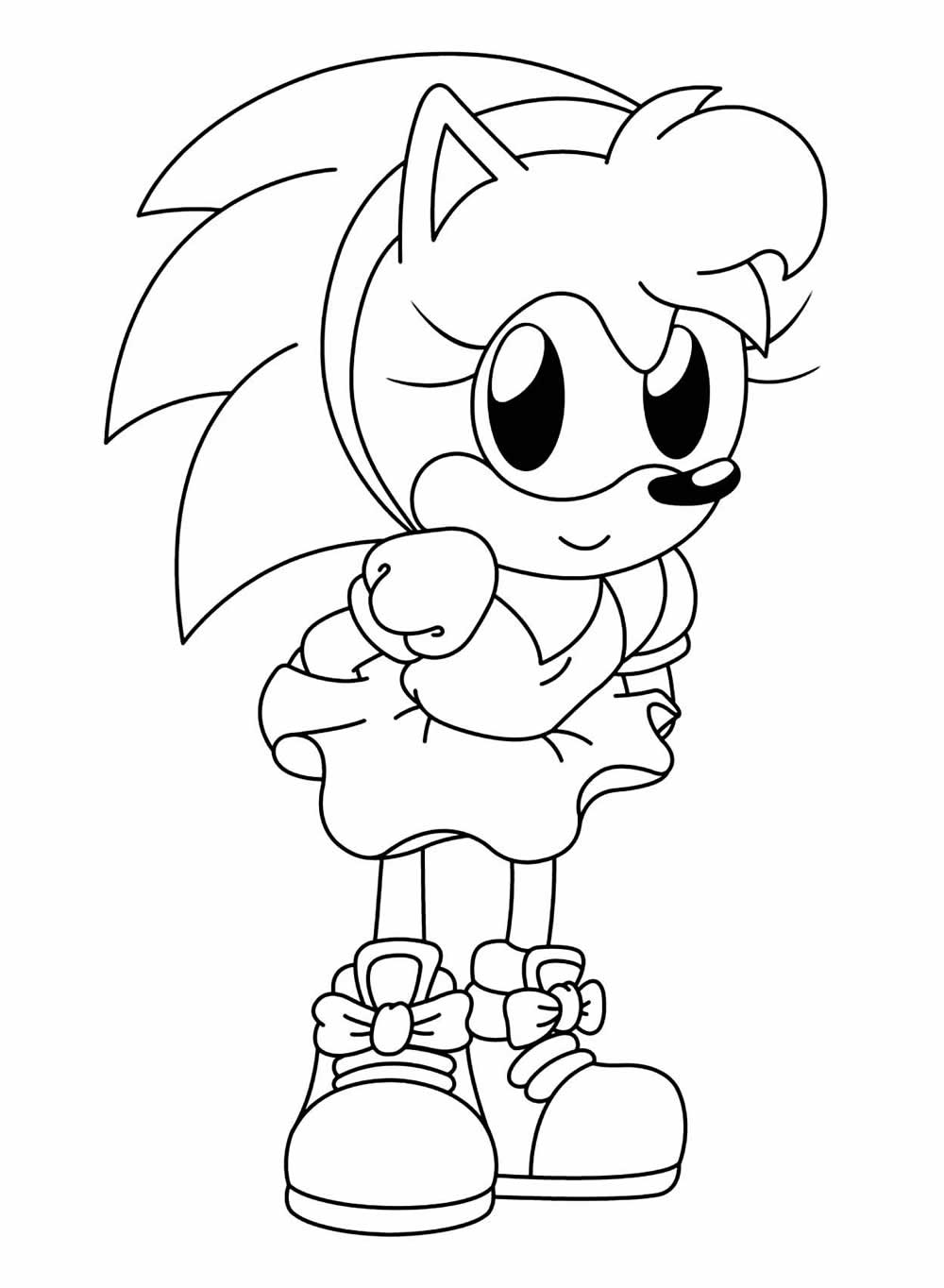 Desenho para colorir de personagem do Sonic