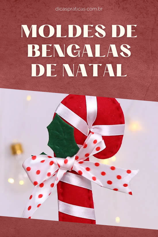 Bengalas de Natal - Moldes para Imprimir