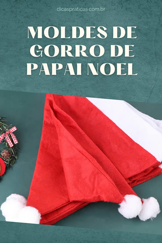 Moldes de Gorro de Papai Noel para imprimir