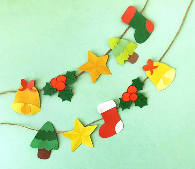 Guirlanda de Natal para Decoração com Papel