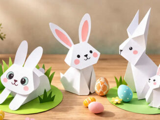 Coelhinhos de Papel para Decoração