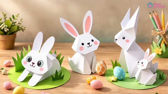 Coelhinhos de Papel para Decoração
