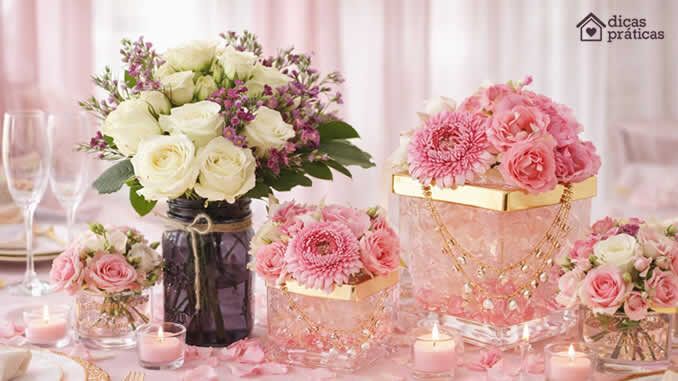 Decoração para Dia das Mães com Arranjos de Flores