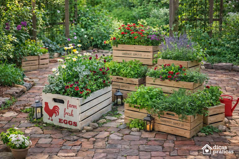 Decoração com Caixotes