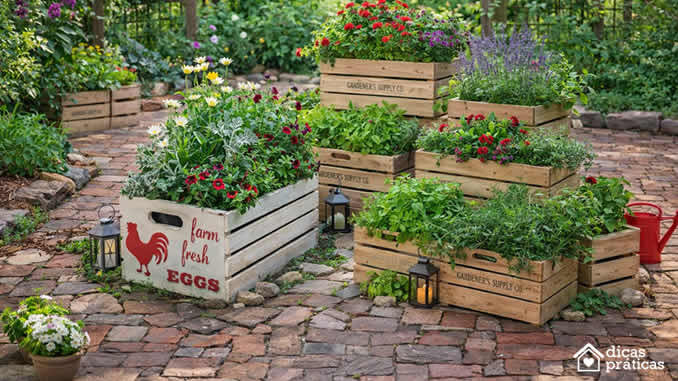 Decoração com Caixotes