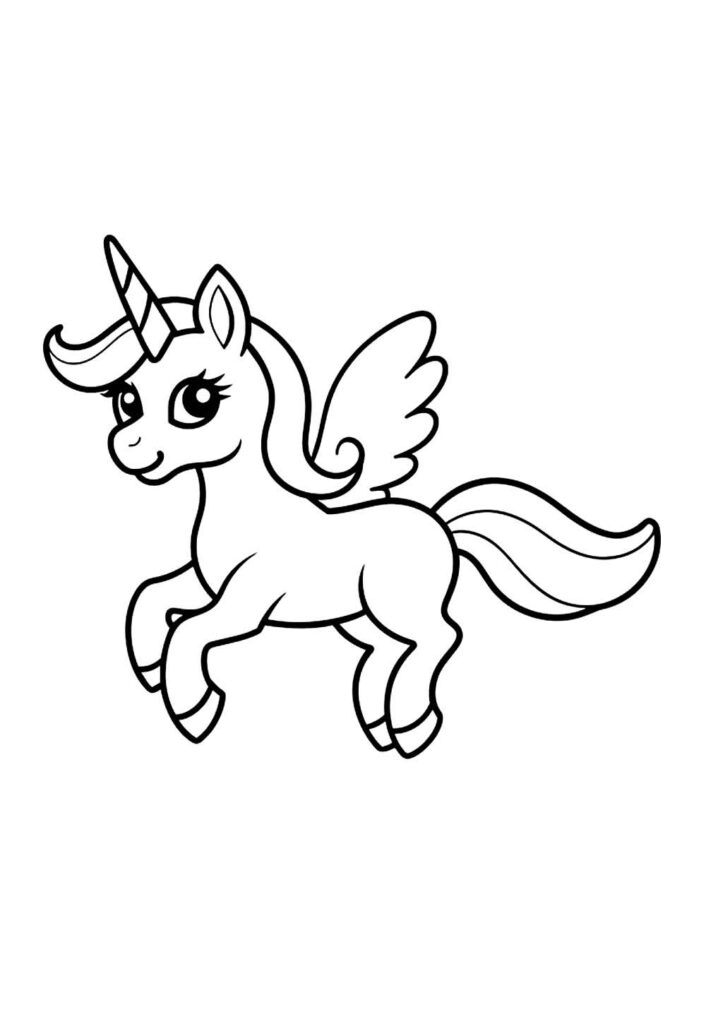 Desenho Colorir Unicórnio Pintar