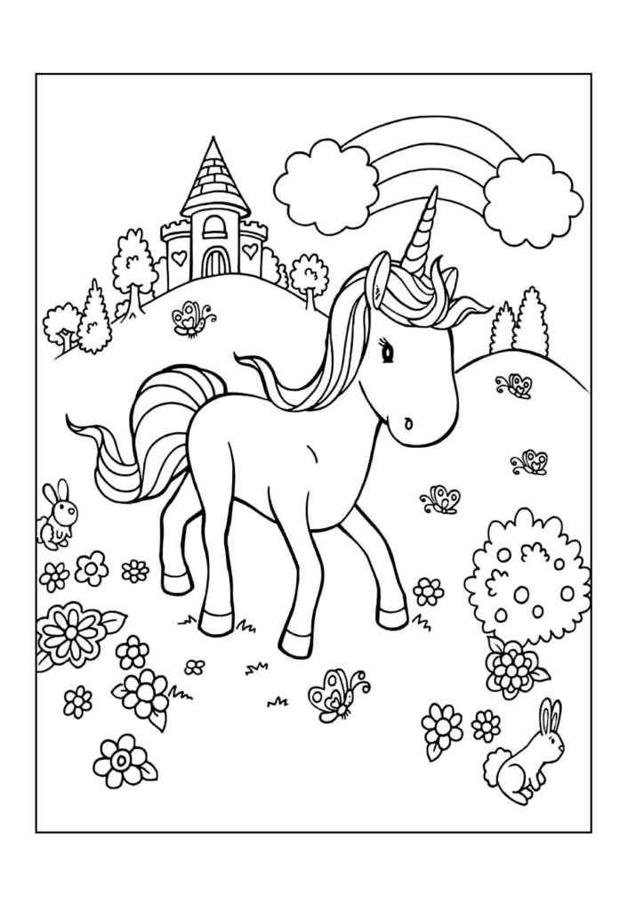 Desenho de Unicórnio