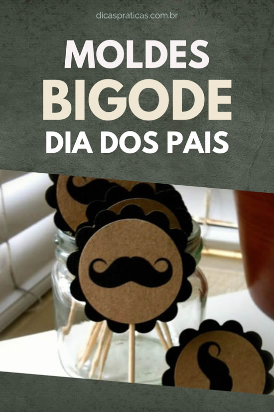 Moldes de Bigode para Imprimir - Dia dos Pais