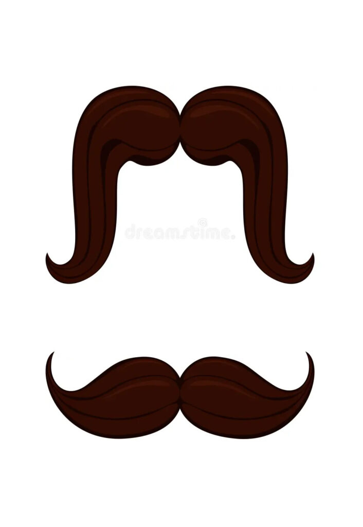 Moldes de Bigodes para Imprimir