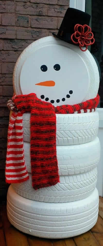 Enfeite de Natal com Pneus