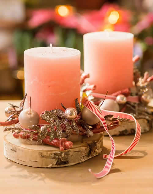 Decoração com Velas para Natal