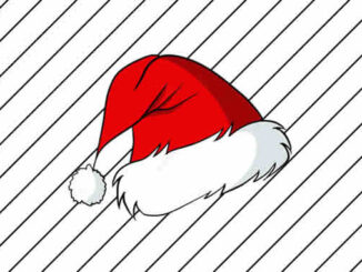 Desenhos de Gorro de Papai Noel para colorir