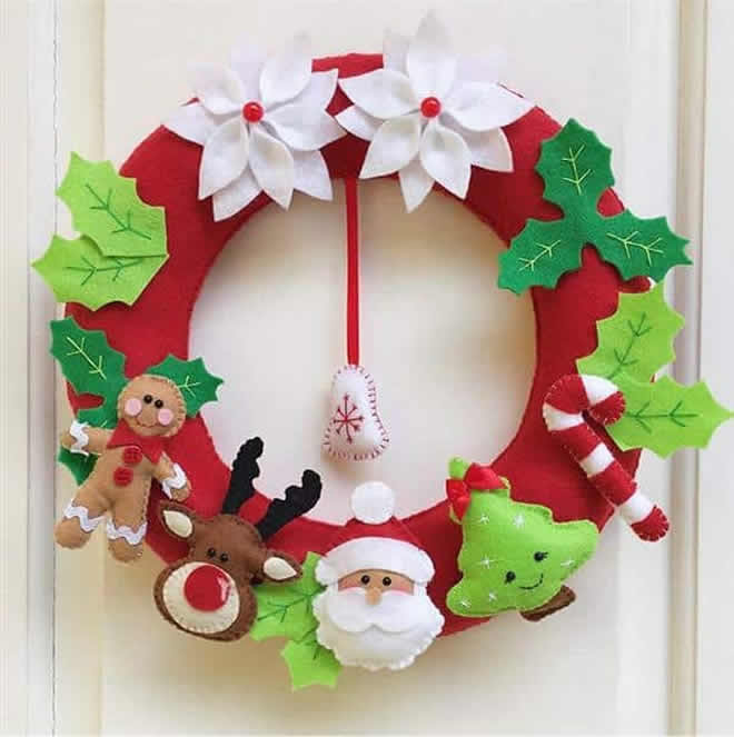 Guirlanda com Feltro - Natal