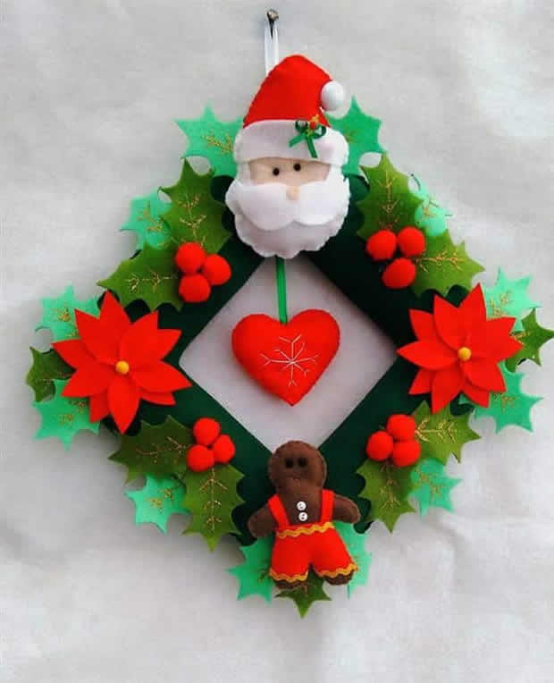 Guirlanda Linda de Natal - Feltro