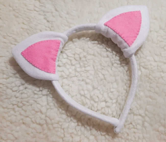 Orelhas de Gatinho Tecido e EVA