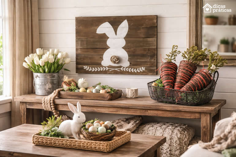 Decoração Rústica para Páscoa