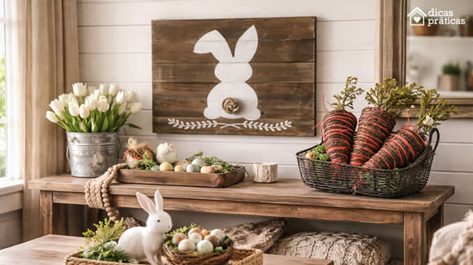 Decoração Rústica para Páscoa