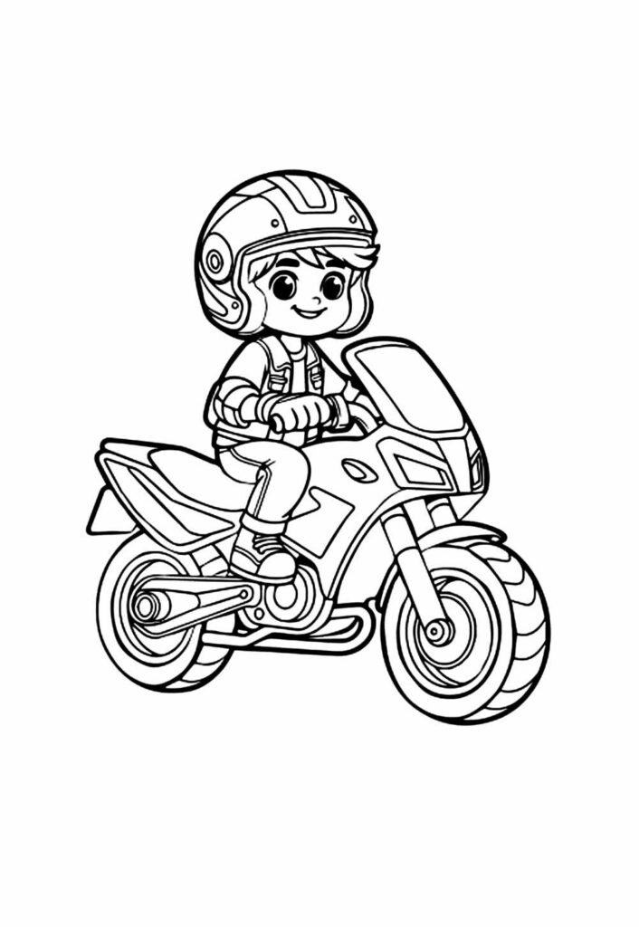 Desenho de Moto para colorir