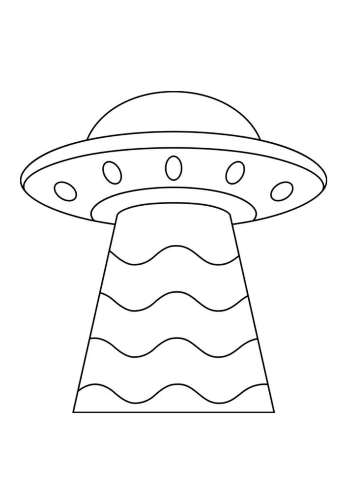 Desenho de Disco Voador para colorir