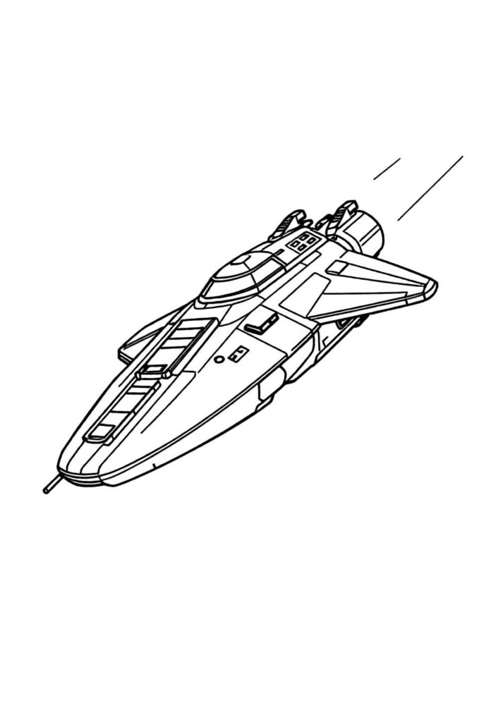 Desenho de Nave para colorir