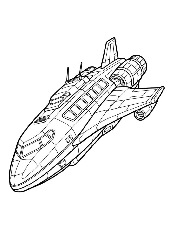 Desenho de Nave para colorir
