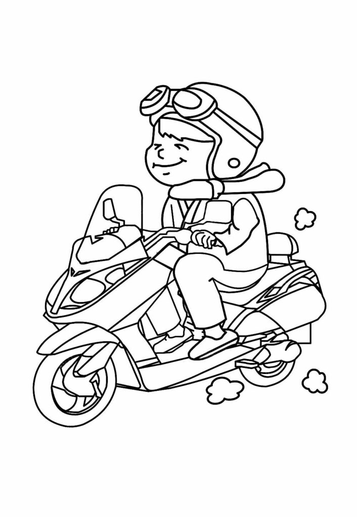 Desenho Moto Colorir