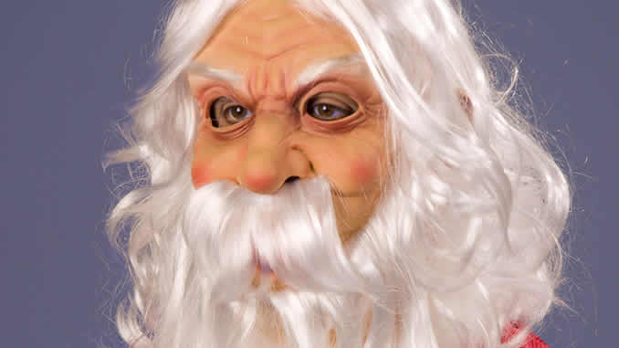 Máscara de Papai Noel para imprimir