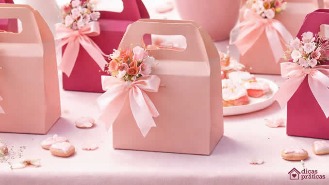 Caixinhas e Sacolinhas de Papel para Dia das Mães