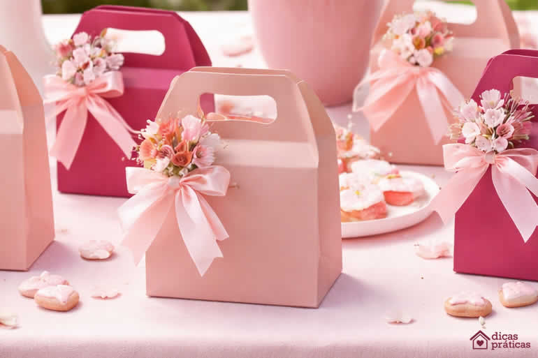 Caixinhas e Sacolinhas de Papel para Dia das Mães