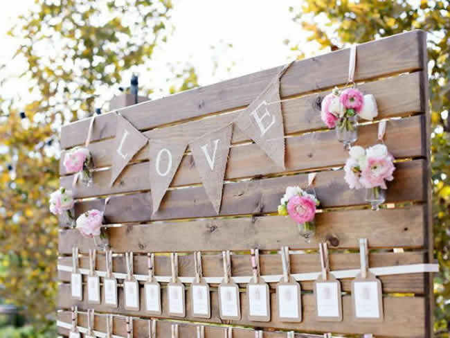 Pallets para Decoração de Casamento