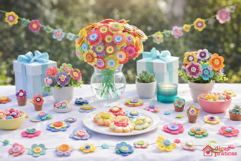 Arranjo com Flores de Botões