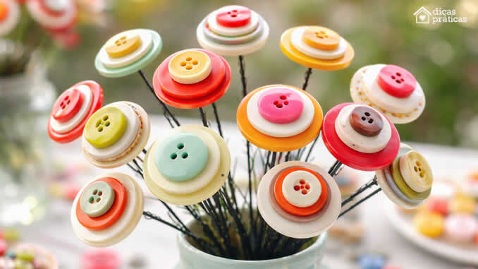 Ideias com Botões - Artesanato